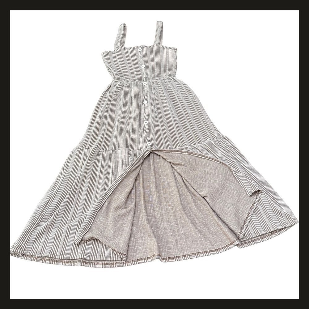 Caution to the Wind Striped Button Front Tiered Midi Sundress Women’s Small EUC - Picture 2 of 11